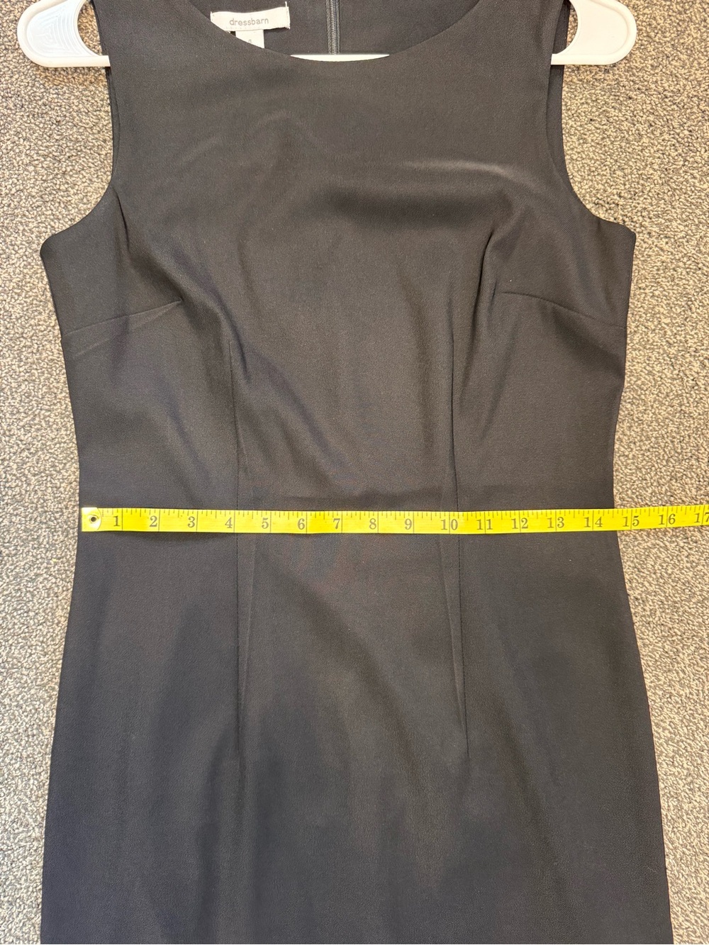 dressbarn Black Sleeveless Tailored Sheath Dress Size 4 Timeless LBD Back Zipper - Picture 10 of 11